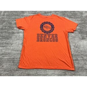 Denver Broncos Hands High Shirt Adult Large Orange NFL Shortsleeve Casual